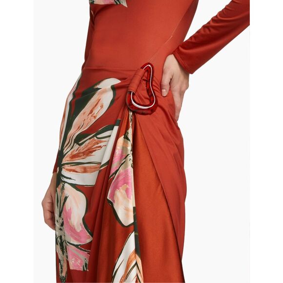 Silvia Tcherassi Floral Rust Midi Dress - Picture 4 of 11